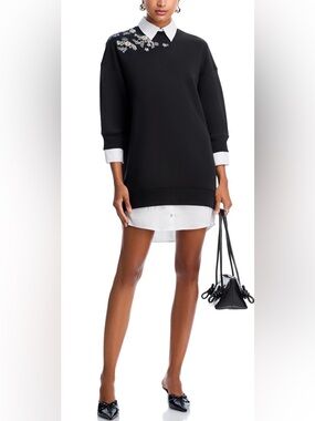 cinq a sept Justina Sweater Overlay Dress